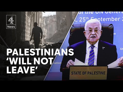 Palestinian President tells UN ‘Palestinians will not leave’