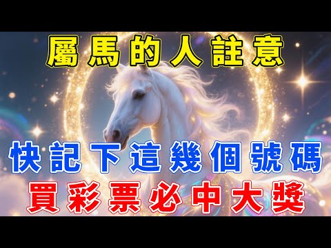 屬馬的人注意！12月偏財號碼千萬別錯過，快記下這幾個號碼！財運一飛沖天！【生肖梵音】#生肖 #運勢 #風水 #財運 #命理