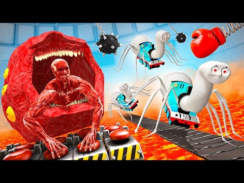 ПОЕЗД ПОЖИРАТЕЛЬ ПРОТИВ ПРОКЛЯТОГО ПАРОВОЗИКА ТОМАСА! ДОРОГА СМЕРТИ В Garry`s Mod