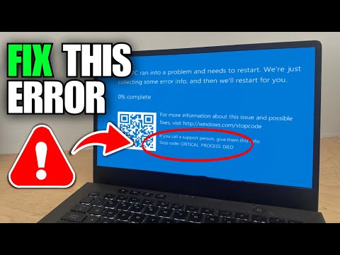 How To Fix Blue Screen Critical Process Died (Windows 11)
