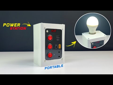 Mini Portable Power Station ।। How To Make Power Station Using PVC Pipe ।। Inverter ।। Power Bank
