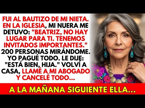 Mi Nuera Me Echó Del Bautizo: "No Hay Lugar Para Ti." Volví A Casa Y Llamé A Mi Abogado