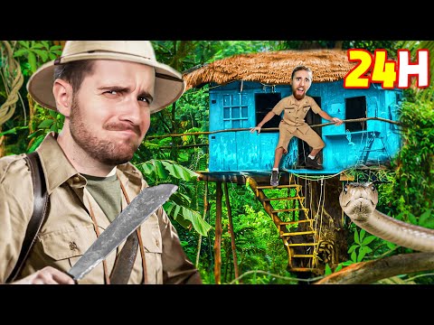 ON SURVIT 24H DANS LA JUNGLE ! (uniquement avec des objets wish)