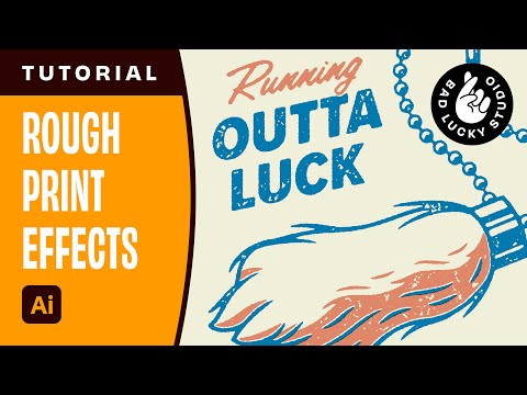 Tutorial | How To Create Rough Print Effects | Adobe Illustrator