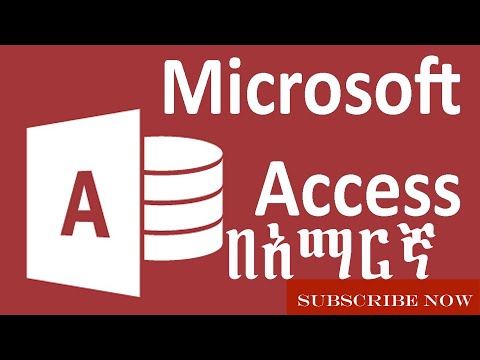 How to use MS Office Access to create database, table and query || AMHARIC