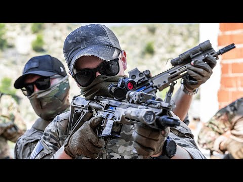 U.S. Army Green Berets Conduct CQB, Rappelling, and Breaching