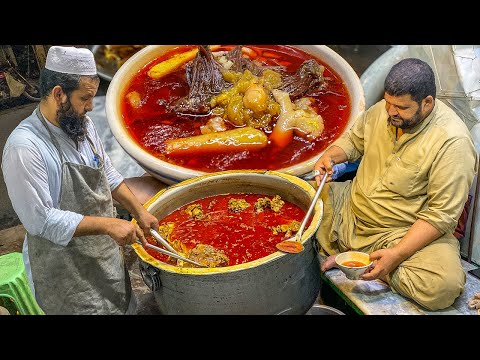 HUGE QUANTITY OF MAKING SIRI PAYE - PESHAWAR BEST STREET FOOD BEEF PAYE | AUTHENTIC PAYA RECIPE