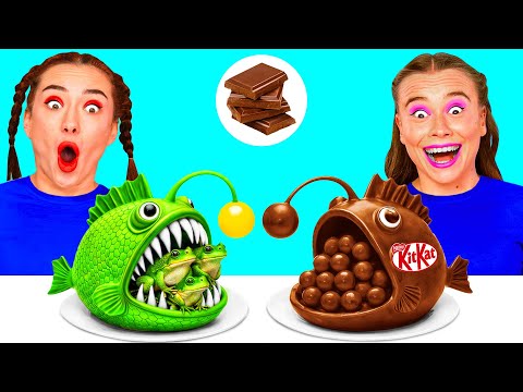 Πραγματικό φαγητό vs Σοκολατένιο φαγητό Challenge | Βρώσιμη Μάχη