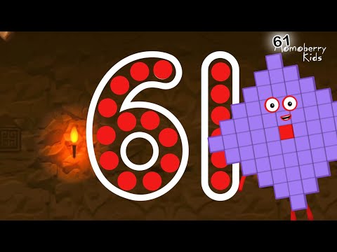 Numberblocks 61 Magic Run - Numberblocks Sixty One Adventure | Number Counting Go Explore