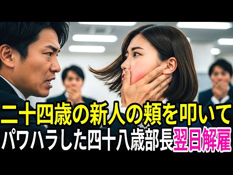 新人社員が会長の娘と知らず頬を叩く部長、翌日空席だけが残る