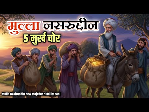 मुल्ला नसीरुद्दीन ओर 5 मूर्ख चोर 😂 Mulla nasiruddin new story | Moral stories | Majedar kahaniya