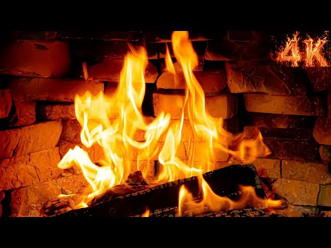 Warm Christmas Fireplace 🔥Relaxing Fireplace Crackling & Burning Fire Sounds | Cozy Holiday Ambience