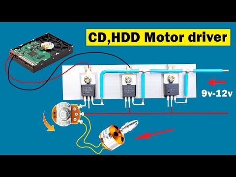 Brushless BLDC motor ESC controller using irfz44, CD, HDD motor driver