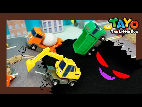 Tayo Monsterpolizei l Ein Sinkhole-Monster hat die starken Fahrzeuge gefressen! l Tayo Deutsch