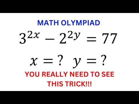 A very nice olympiad maths question | Solve 3^2x-2^2x=77 | You need to know this trick | Algebra