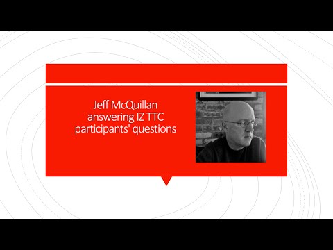 Jeff McQuillan taking IZ TTC participants' questions