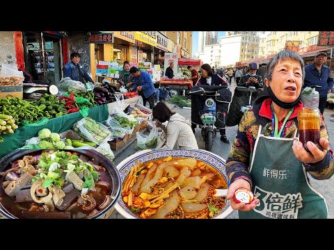 【山西大同美食】陈醋冰淇淋！柳叶刀削面，大同羊杂粉 | 山西大同早市夜市，山西美食【阿林去赶集】