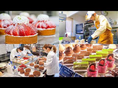 Just Before Christmas! 3 Pastry Chefs Create Stunning Cakes – A Day in a Japanese Pâtisserie