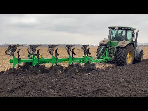 ❗️ЗАСАДИЛИ ПО РАМУ❗️ОСЬ СПРАВЖНЯ ОРАНКА❗️ ВЕЛЕС АГРО ПОН 5+1 із Заводу прямо в поле🌽John Deere 7230R