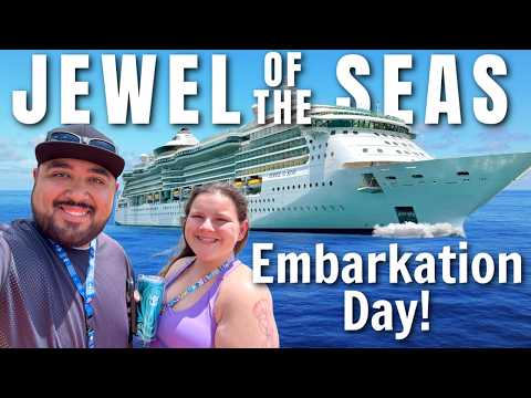 Boarding Royal Caribbean's 21 Year Old Jewel Of The Seas! Embarkation Day! Royal Caribbean Vlog 2025