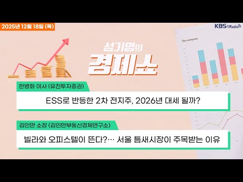 [성기영의 경제쇼] 풀영상 - 개미 10명 중 7명, 올해 주식으로 돈 벌었다… 평균 912만 원 + 코스피, 오라클 쇼크에 1%대 하락 外ㅣKBS 251218 방송