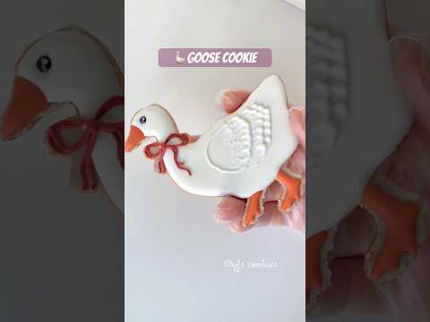 🪿Simple goose cookie decorating for beginners #cookiedecorating #beginners #royalicing
