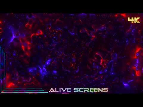 Abstract Liquid Screensaver Metallic Fluid Background Relaxing 4K