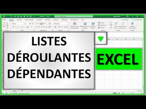 Listes déroulantes dépendantes Excel avec Fonction Indirect + RechercheV ou RechercheX