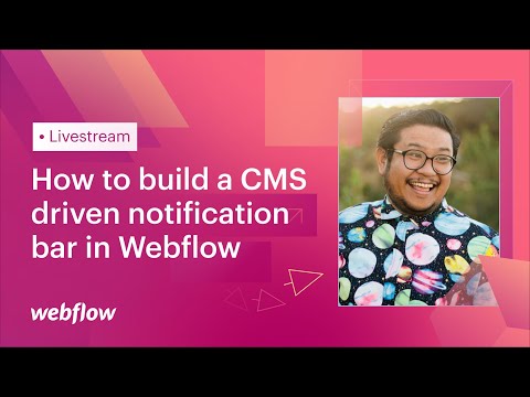 How to build a CMS driven notification bar in Webflow