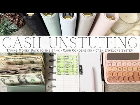 Weekly Cash Unstuffing & Cash Condensing | Taking Money Back to the Bank | Cash Envelope System
