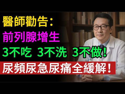 前列腺增生怎麼養？記住「3 不吃、3 不洗、3 不做」，尿頻尿急全緩解.