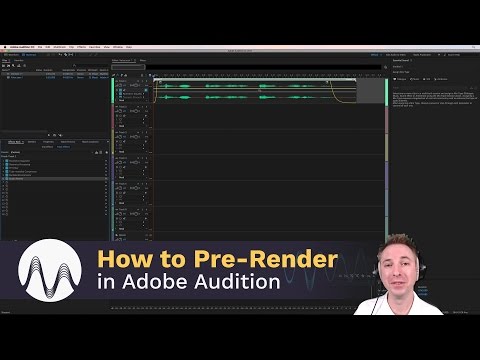 How to Pre Render the Effects Rack in Adobe Audition