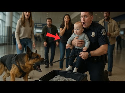 Perro policía ladra a una maleta en el aeropuerto: los agentes la abren y no pueden creer lo que ven