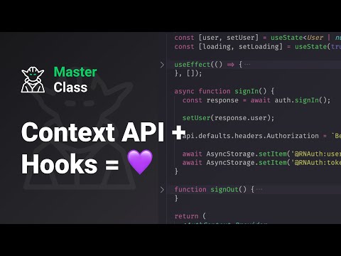 Autenticação no React Native / ReactJS com Context API & Hooks | Masterclass #12
