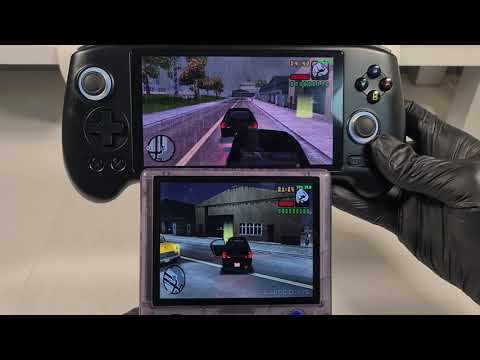 Anbernic Rg556 and Rg405v Side by Side Comparison + GTA Gameplay
