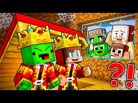 JJ and Mikey Became KINGS And Hid It From POOR Families in Minecraft - Maizen