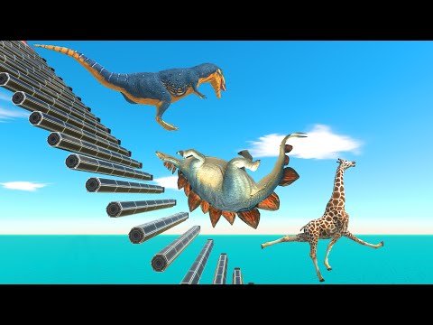 Jump Off The Conveyor Belt: Which Dinosaur Will Survive?| Animal Revolt Battle Simulator