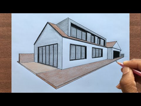 How to Draw a House in 2-Point Perspective