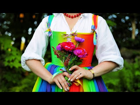 I made a 16th Century Inspired Rainbow Dress