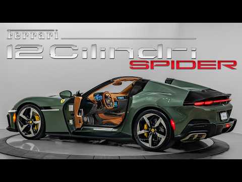 Ferrari 12 Cilindri Spider Sound, Interior, and Exterior - Verde Toscana