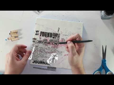 Encaustic Shellac Burn with Rub-ons