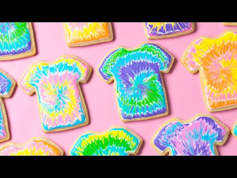 Tie Dye T-shirt Cookies | My New Tie Dye T-shirt Cookie Kit!
