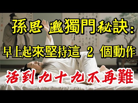 孫思邈獨門秘訣：早上起來堅持這 2 個動作，活到九十九不再難|養生|打坐冥想|道家|佛教 |佛學知識|修心修行|禪悟人生 |南無阿彌陀佛|談佛道安