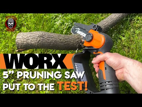 Using the Worx 20V 5" Pruning Saw for the first time! (How powerful is it?)