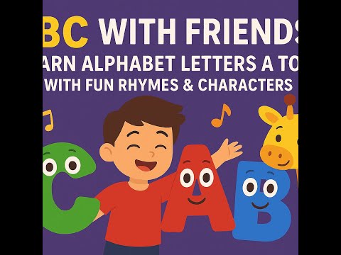 🎉 ABC with Friends! Learn Alphabet Letters A to Z with Fun Rhymes & Characters 🤖