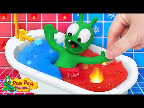Pea Pea Explora El Desafío Del Baño Frío Y Caliente 🔥❄ Divertidos Dibujos Animados Para Niños