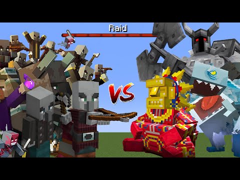 Raid Hardest Difficulty vs Mowzie's Mobs in Minecraft