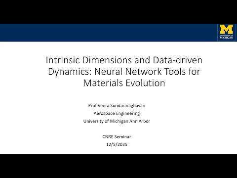 V. Sundararaghavan - Professor of Aerospace Engineering, University of Michigan, December, 5, 2025