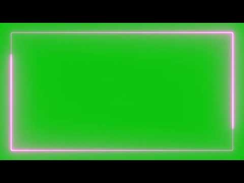Pink Neon Border Green Screen Overlay Motion Graphics 4K 30fps Copyright Free