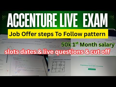 Accenture associate software engineer live Exam pattern 🔥 follow Job Offer accenture assessment 2025